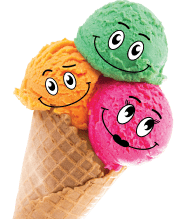Ice cream with eyes
