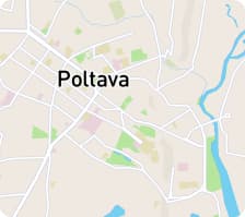 Місцезнаходження кафе на карті, м.Полтава